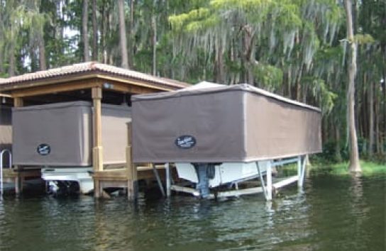 Peaceful anchorage: Two covered boats with Touchless Covers®