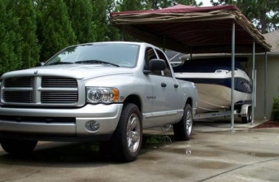 Touchless RV Trailer Covers Outdoor Storage Protection