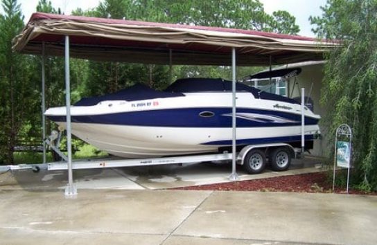 Free Standing Trailer Covers Touchless RV Resale