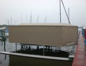 Ski Boat Covered with Automatic Cover for Protection and Storage