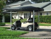 Grey Automatic Golf Cart Cover
