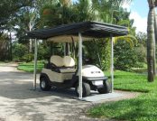 Grey automatic cover for golf cart