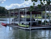 Pontoon Boat Cover open