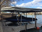 Weather Protection for Docked Boat with Automatic Cover