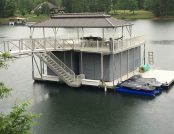 Pontoon Boat Cover. Automatic boat cover