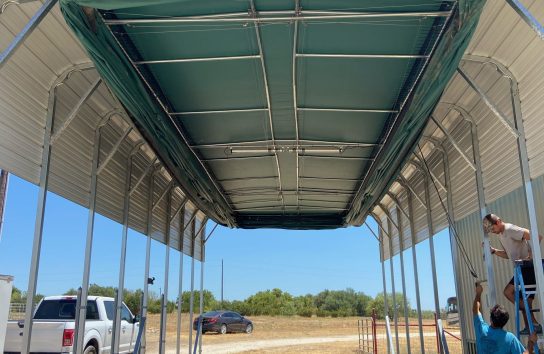 Open RV Cover Touchless Operation